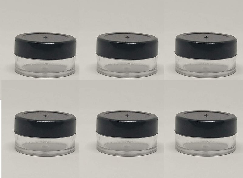 VDHJA Empty Glass Cosmetic JarContainer Acrylic Jar Container for Eyeshadow Makeup Face Cream Lotion Lip Balm Body Butter Scrub and Other Beauty Products Black 6 - Image 1