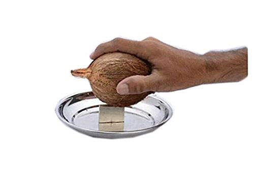 Eagean Stainless Steel Heavy Duty Coconut Breaker Plate for Easy to Break Coconut 1 PS Coconut Chopper - Image 3