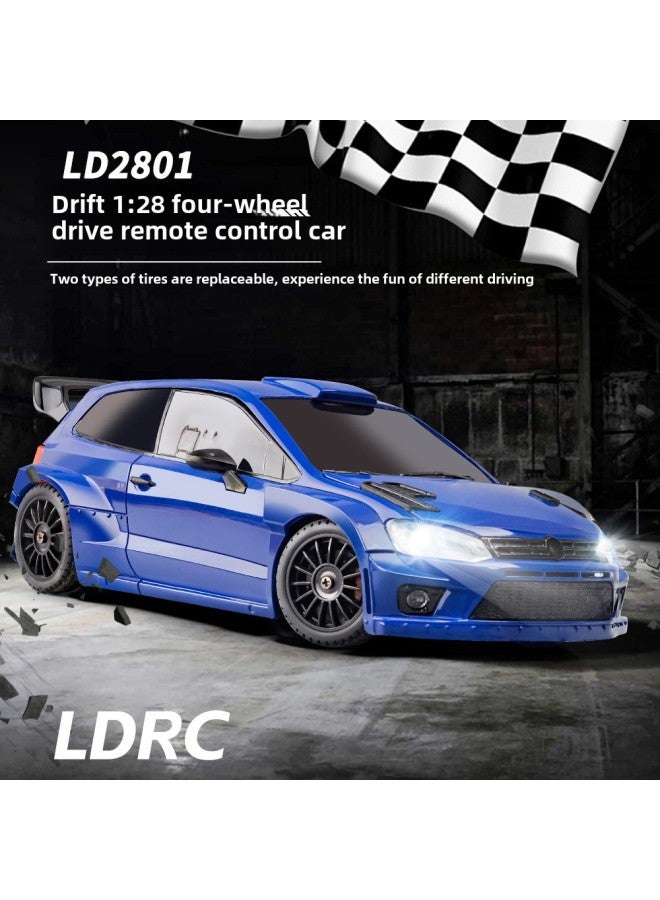 Landa Technology LD2801 Full-scale Four-wheel Drive Drift Remote Control Car POLO R Charging High-speed Racing Children's Toys-Color:Ld2801 -Scale:1:28 - Image 3