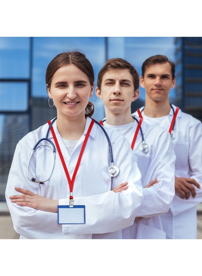 Marspark 200 Pieces Red Lanyards Bulk With Clip Flat Neck Lanyard Badge Lanyard With Swivel Hook Lanyards For Id Cards Holder - Image 5