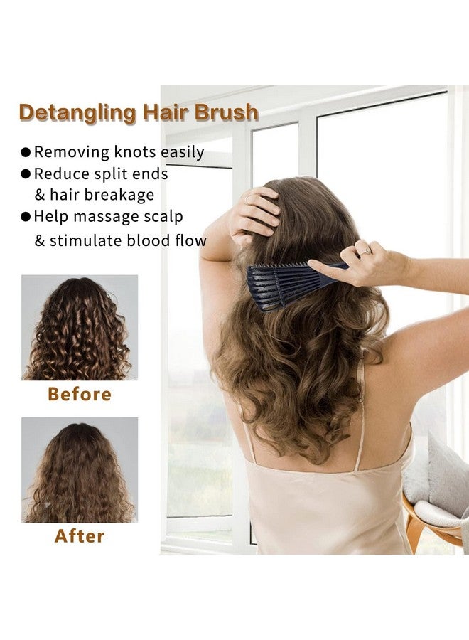 هدى كراش مشط فك تشابك الشعر من HUDACRUSH للشعر المجعد - فرشاة شعر متعاطفة ومنتجات للشعر المجعد للنساء والرجال والأطفال - أداة إزالة العقد والتشابك بدون ألم، أداة تصفيف الشعر الجاف والمبلل - Image 3