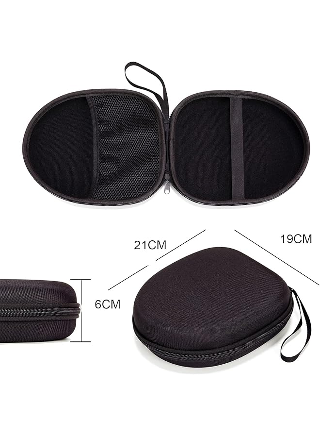 X spring Headset Case Headphone Carrying Case Black Color Hard Shell Headphones Hard Storage Bag With Cable Storage Hard Shell Large Carrying Headphones Case Headset Travel Bag - Image 3
