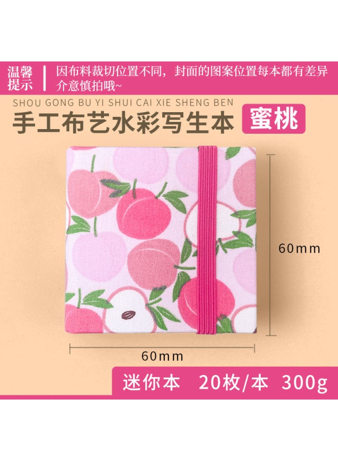 Flying Bird Feile Bird Fabric Watercolor Book 300g Art Student Painting Square Hand Account Book Fine Grain Mini Portable Painting Book - Image 1
