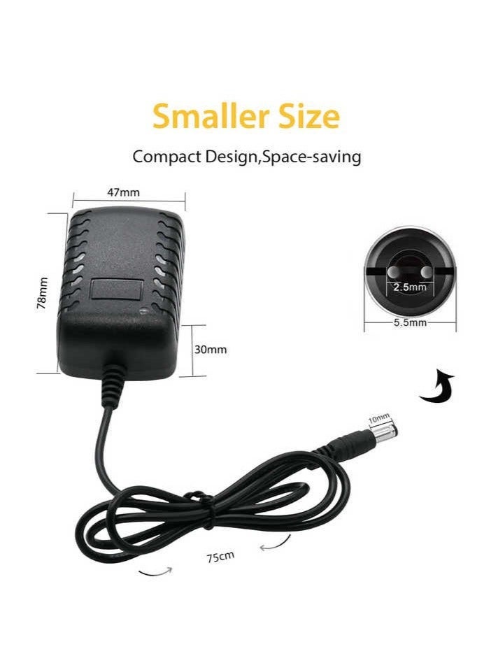 فوجي ستار محول طاقة 12 فولت 1 أمبير، قابس بريطاني، شاحن حائط تيار متردد/مستمر لكاميرات المراقبة وشرائط LED، مزود بموصل 5.5 ملم - Image 2
