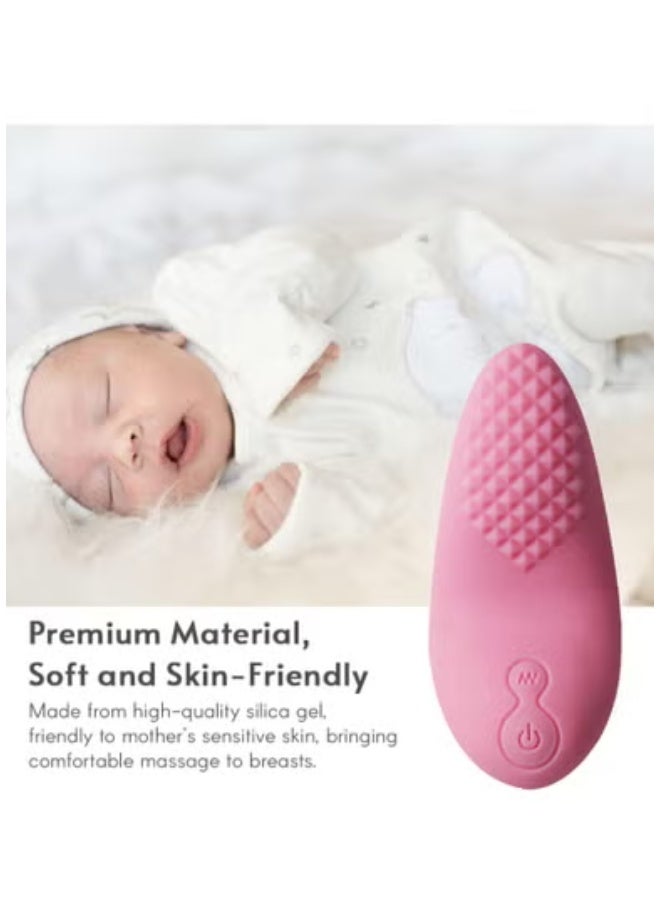 Warming Lactation Massager 2-in-1, Soft Breast Massager for Breastfeeding, Heat + Vibration Adjustable for Clogged Ducts, Improve Milk Flow, Engorgement - Image 3