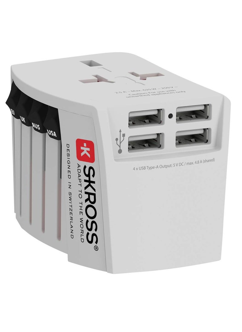 SKROSS - Skross 1302961 Travel adapter MUV USB (4xA) - Image 1