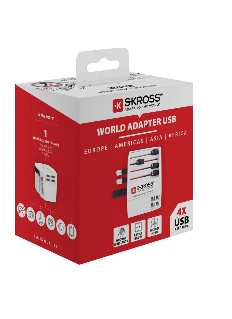 SKROSS - Skross 1302961 Travel adapter MUV USB (4xA) - Image 1