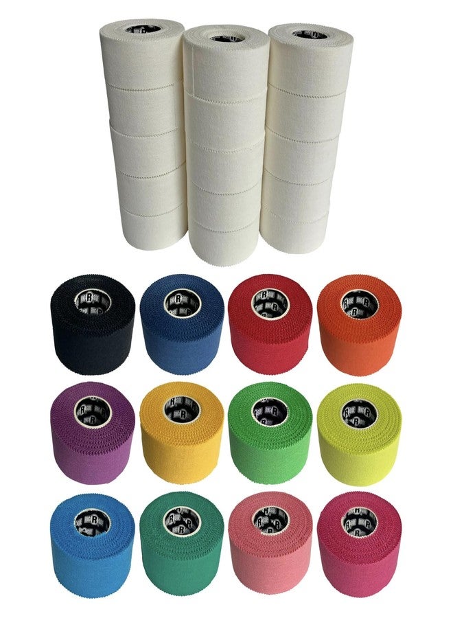 Ringside 1" Athletic Trainers Tape (15 Rolls), Adhesive Cotton Kinesiology Tape for Combat Sports, for Men and Women, 1" x 30', White - Image 1