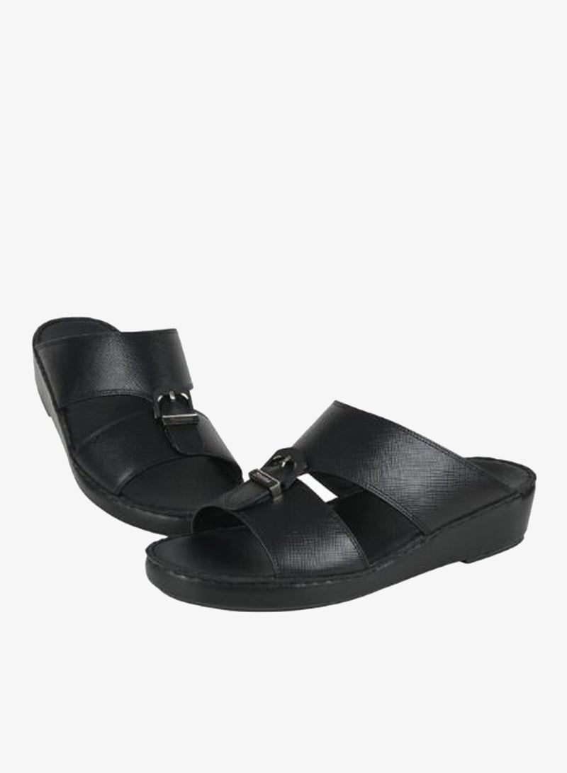 بارجيل أونو 008-3904 Barjeel Uno Mens Arabic Sandals BSP1-68 Black - Image 2