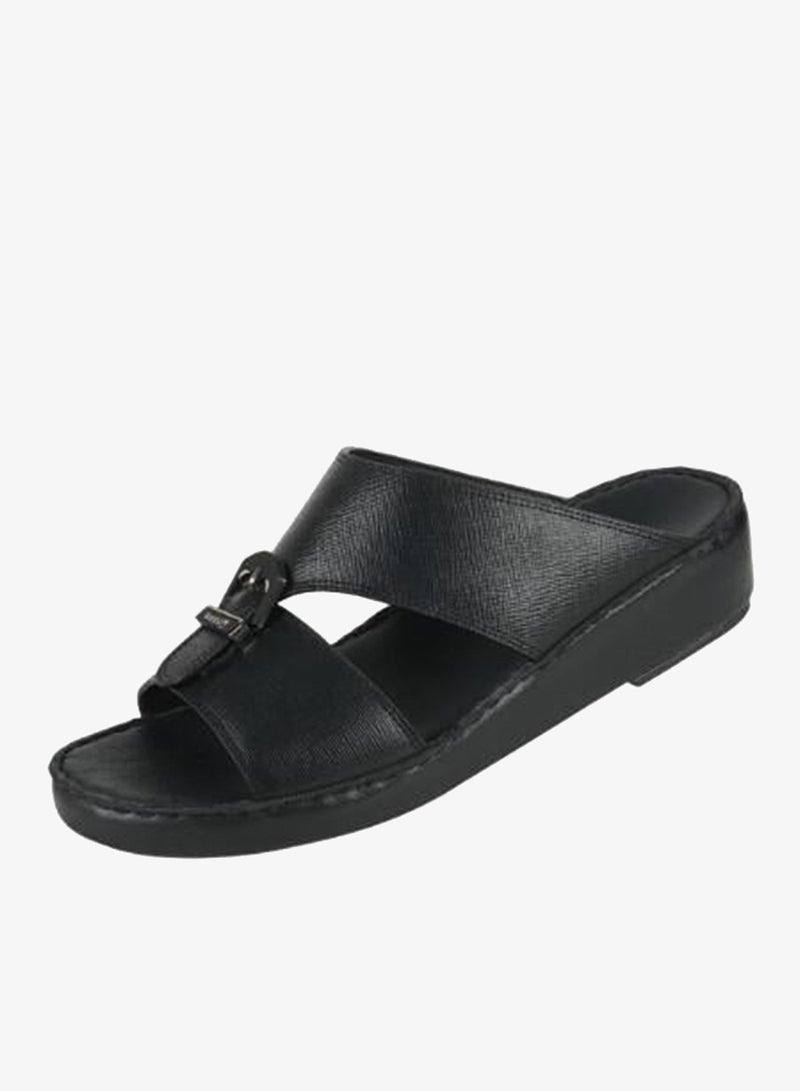 بارجيل أونو 008-3904 Barjeel Uno Mens Arabic Sandals BSP1-68 Black - Image 3