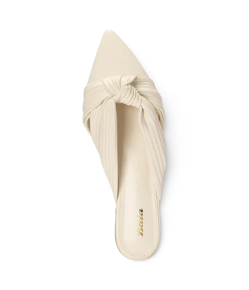 Bata White Soft Twist Slide Sandals for Women | Best Price UAE