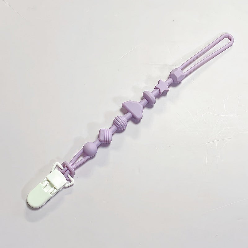 Xs Silicone Teething Chain with Anti-Loss Strap - Baby Teether Toy - Image 1