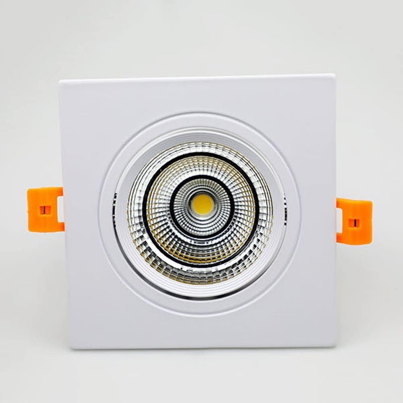 downlights for Ceiling Square Downlight Adjustable Angle LED Spotlight Baffle Trim Ceiling Lamp Aluminum Downlights Round Led Spot Light 3W, 5W, 7W, 10W, 12W, 1,7w-White Light - Image 3