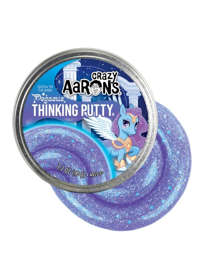 Crazy Aaron's Pegasus Thinking Putty, 4" Tin with 90g of Non-Toxic Sensory Play Putty which Never Dries Out, Soft Textured Creative Fidget Toy for Boys and Girls Ages 3Y+ - Image 1