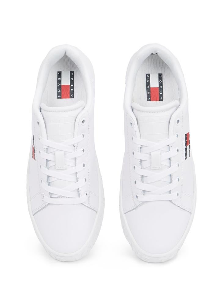 TOMMY JEANS - Logo Detail Lace Up Low Top Sneakers - Image 1