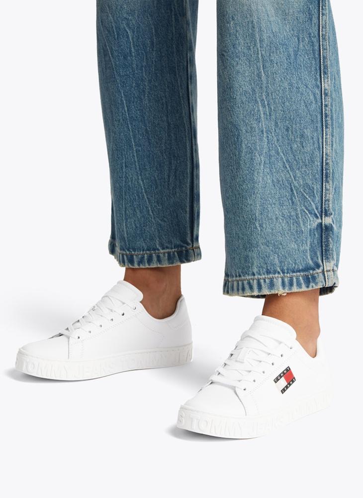 TOMMY JEANS - Logo Detail Lace Up Low Top Sneakers - Image 1