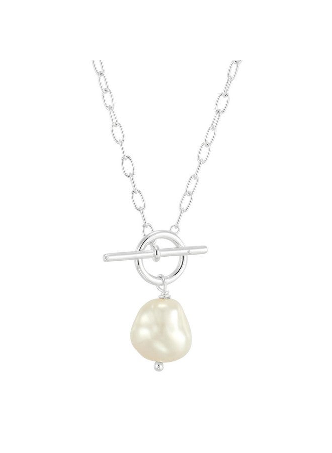 Silpada 'Center Attention' Sterling Silver Pearl Pendant Necklace, 18" - Image 1