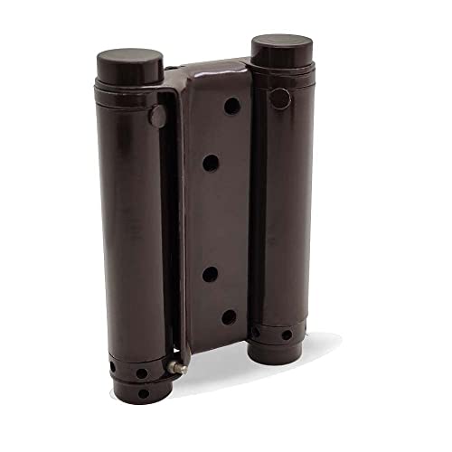 Volo Double Action Hinge Saloon Door Hinges Swinging Door Hinge Heavy Duty Self Closing Brown in mild Steel with Screws (5 Inch) (Pack of 2 Pcs.) - Image 5