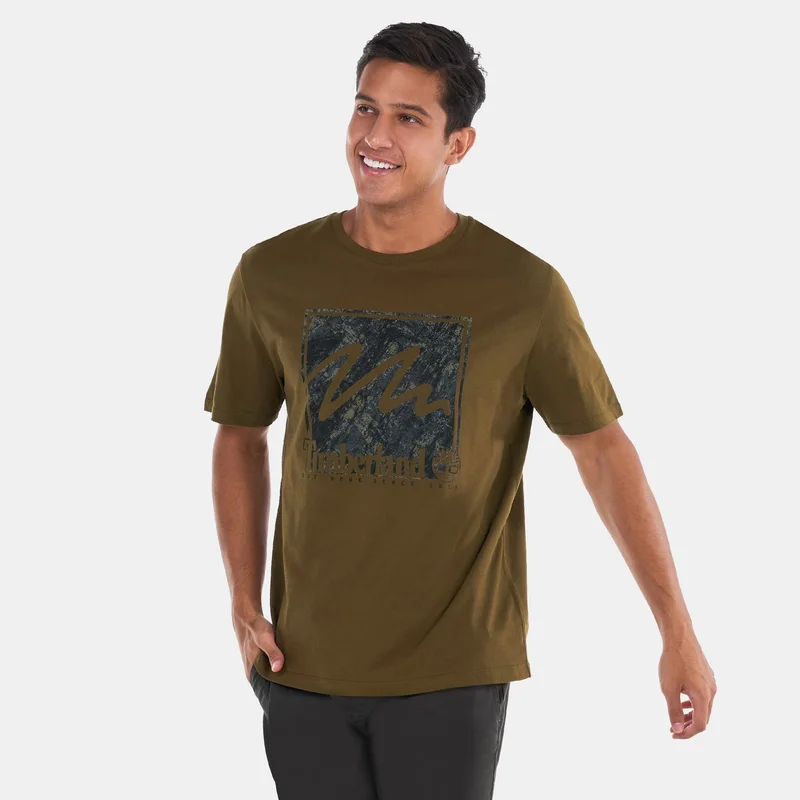 Timberland Men's Printed Stack Logo T-Shirt