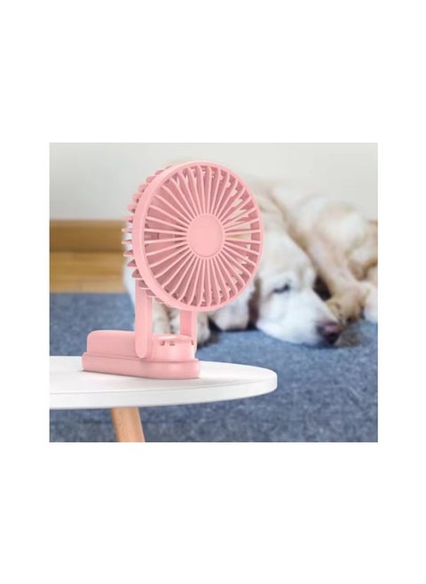 Mini Folding Fan Portable Handheld Rechargeable Table Fan Mini Folding Fan Handheld Fan Pink