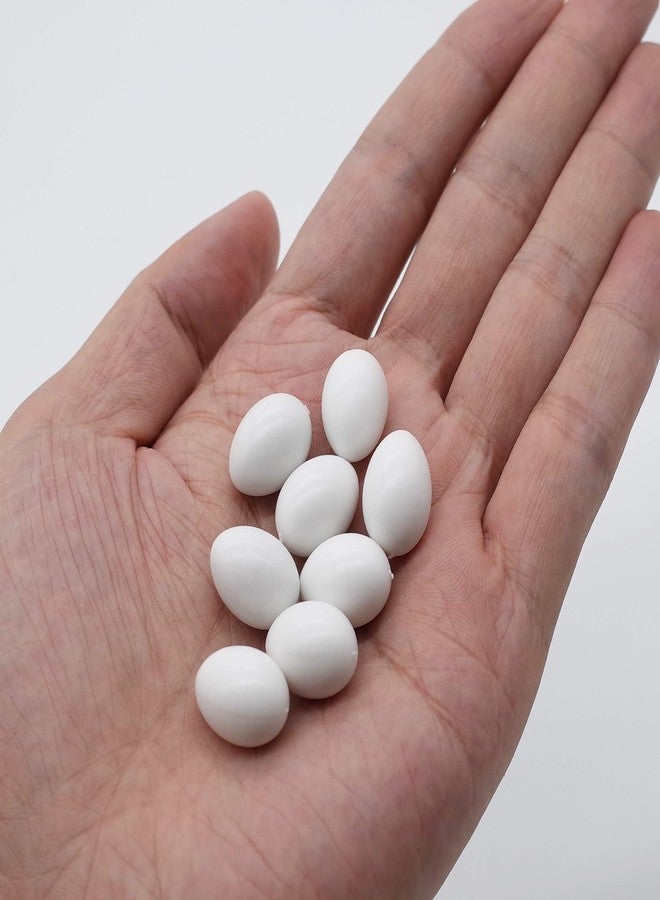 FOIBURELY 8 Pcs Solid Bird Plastic Eggs Hatching Eggs Gouldian Finch, Society Finch, Zebra Finch, Spice Finch Trick The Birds to Stop Laying Eggs, Fake Eggs（16mm*12mm） - Image 3