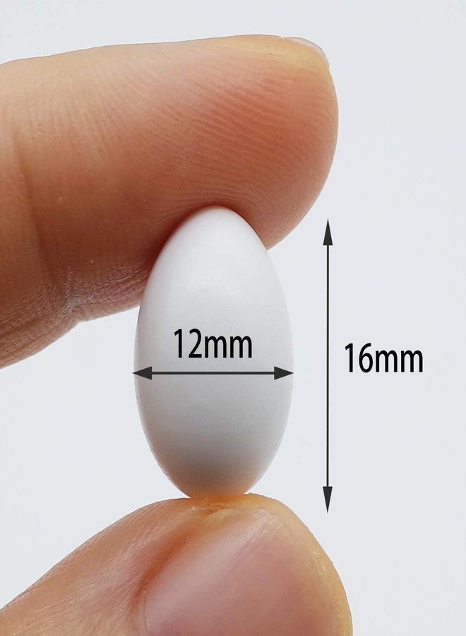 FOIBURELY 8 Pcs Solid Bird Plastic Eggs Hatching Eggs Gouldian Finch, Society Finch, Zebra Finch, Spice Finch Trick The Birds to Stop Laying Eggs, Fake Eggs（16mm*12mm） - Image 2
