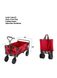 BOSS LIFE STYLE BOSS LIFESTYLE High-Capacity Outdoor Wagon with Adjustable Handle and Rotating Wheels  - Image 2