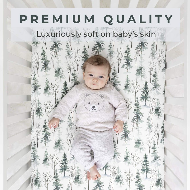 Pobibaby Pobi Baby - 2-Pack Fitted Crib Sheets for Boys, Girl - Baby Crib Sheet Neutral - Crib Mattress Sheet - Ultra-Soft Cotton Crib Sheets, Toddler Bed Sheets (Magical) - Image 2