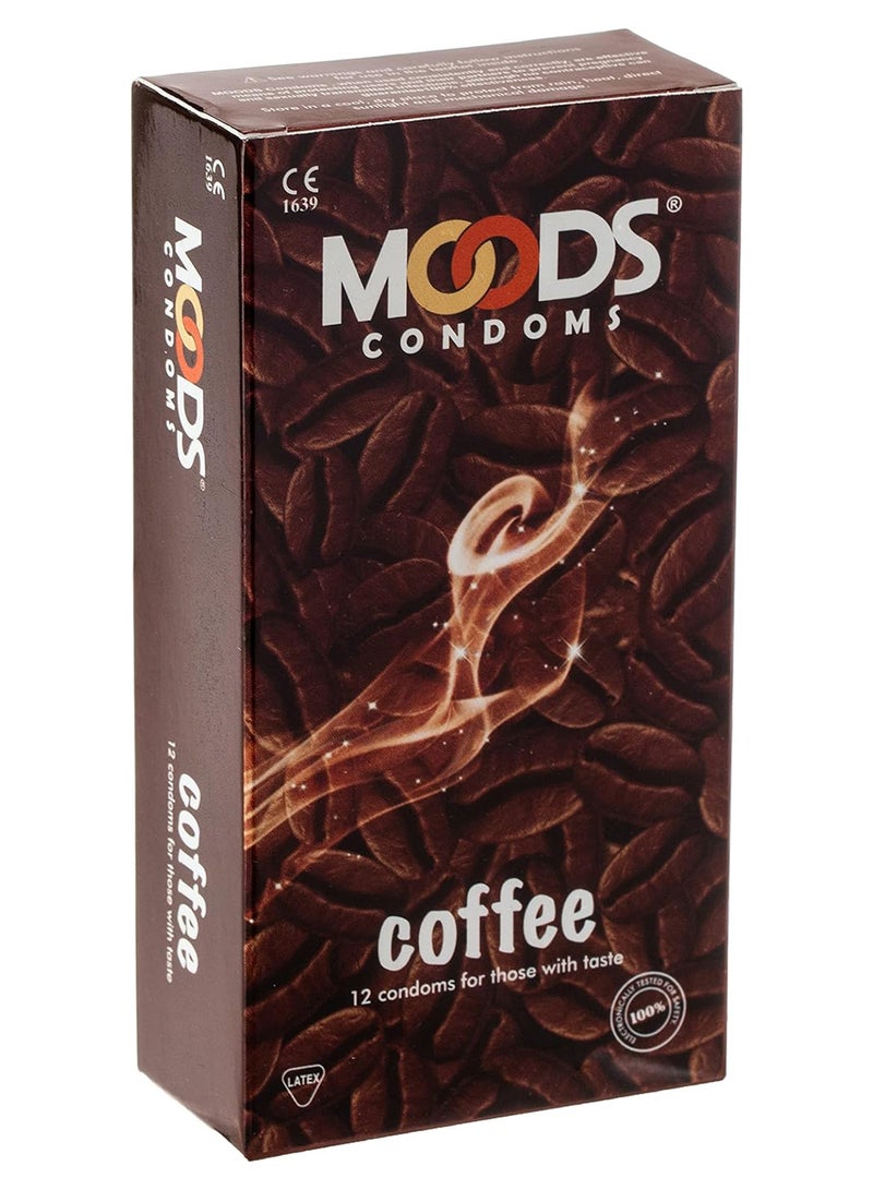Moods واقيات ذكرية قهوة 12 حبة - Image 1