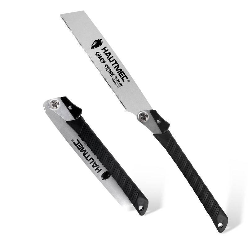 HAUTMEC Folding Japanese Pull Saw for Woodworking, 9-Inch Flush Cut Hand Saw with SK5 Steel Blade, 17 TPI Trapezoid Fine Tooth â€“ HT0312 - Image 1