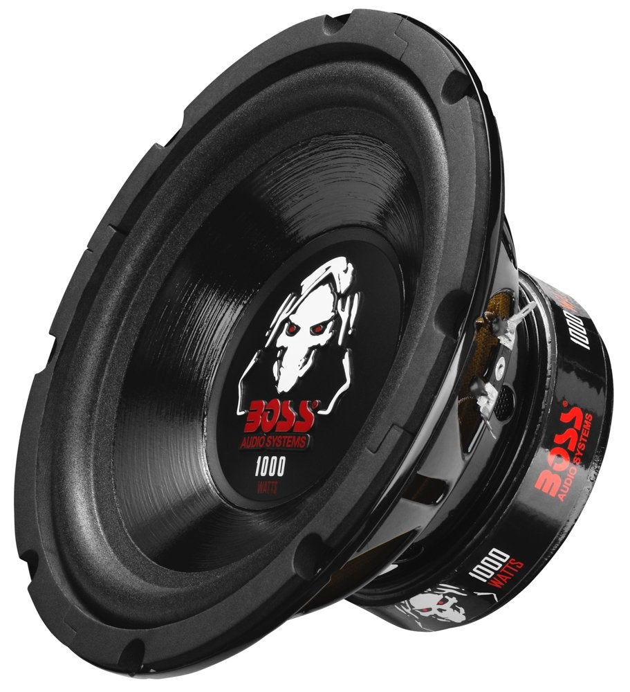 BOSS Audio Systems P80DVC Phantom Series 8 Inch Car Subwoofer - 1000 Watts Max, Dual 4 Ohm Voice Coil, Sold Individually, Hook Up to Amp