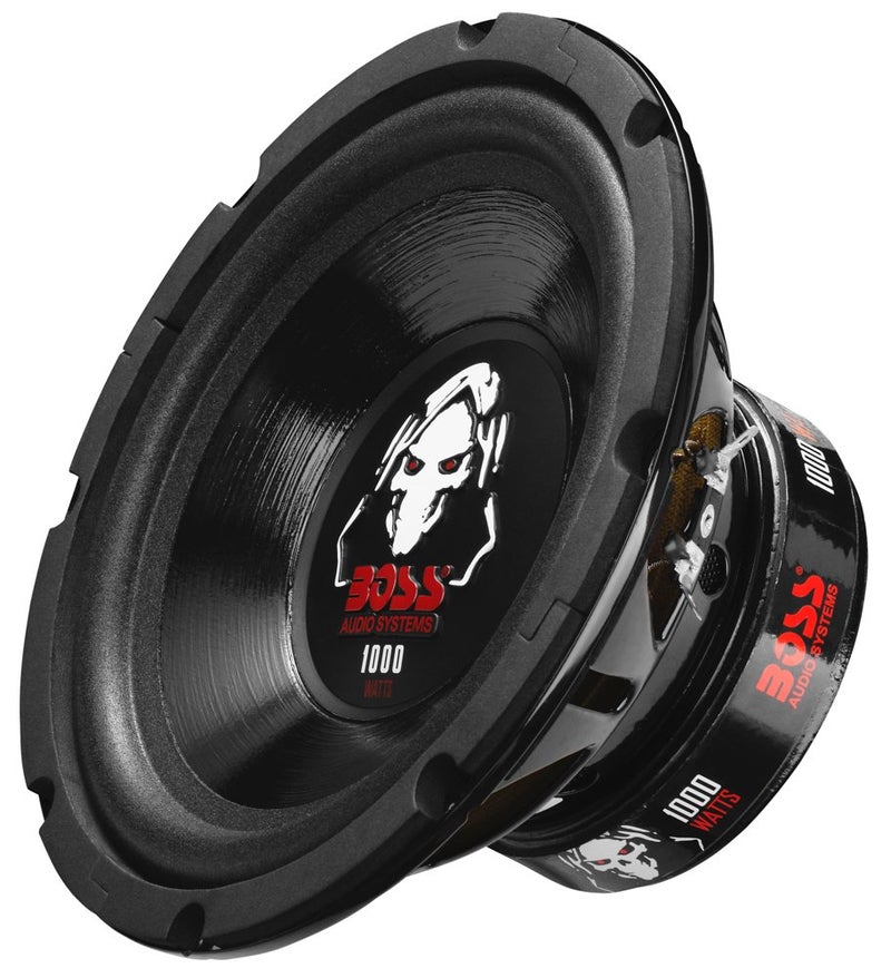 BOSS Audio Systems P80DVC Phantom Series 8 Inch Car Subwoofer - 1000 Watts Max, Dual 4 Ohm Voice Coil, Sold Individually, Hook Up to Amp