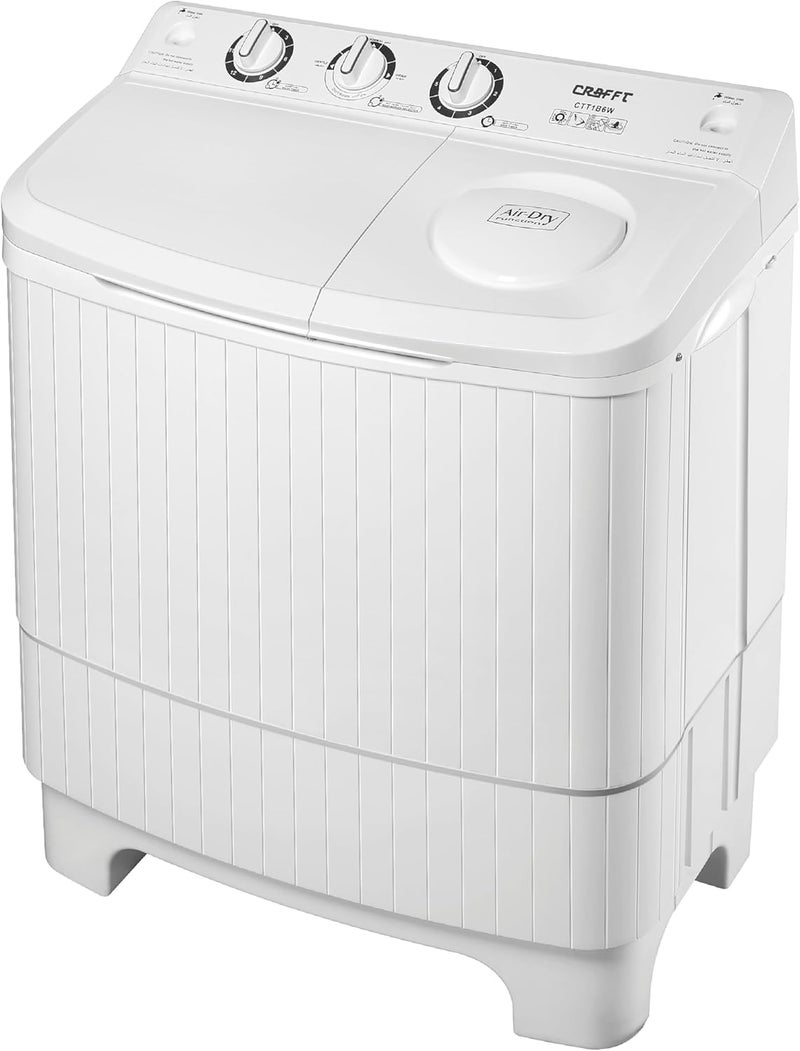 CRAFFT Twin Tub Washing Machine 6kg - White - Image 1