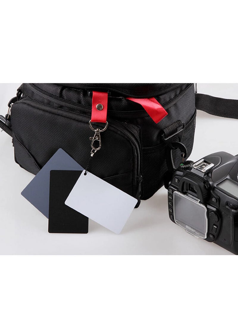 Generic - 3 In 1 White Black Grey Balance Cards 18 Degree Gray Card S Size With Neck Strap For Digital Camera Photography Accessories Correct White Balance Neutral Spectral Values Quick Release Buckle - Image 1