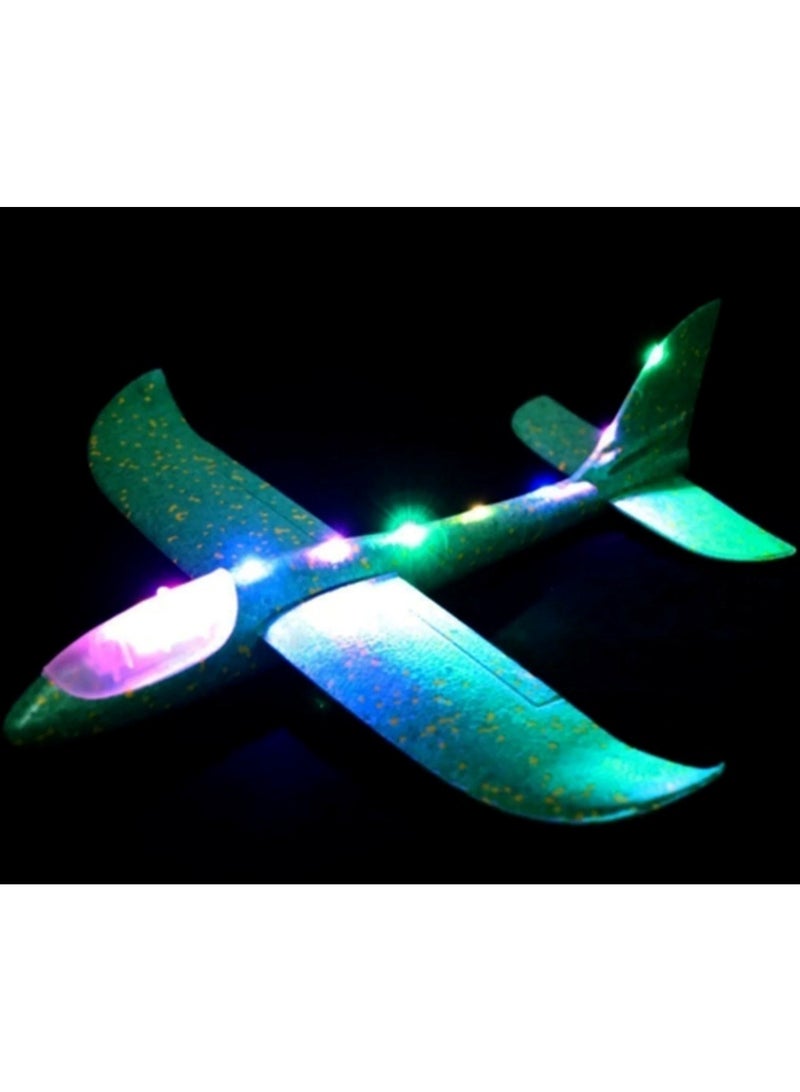 Huitich Green Hand Throwing Foam Airplane with LED Lights 48x16x6cm - Image 4