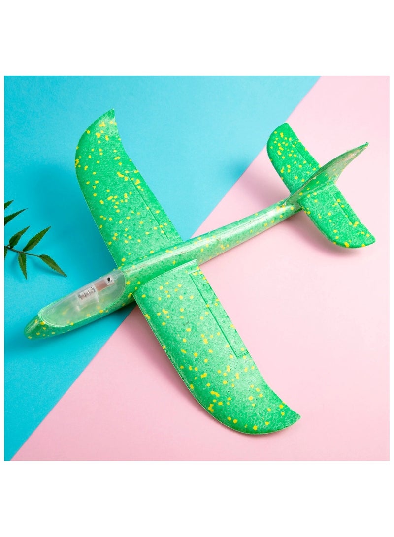 Huitich Green Hand Throwing Foam Airplane with LED Lights 48x16x6cm - Image 5