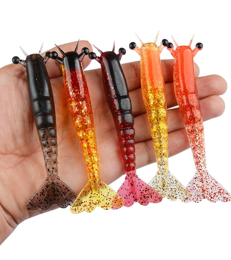2pcs Saltwater Fishing Soft Shrimp Lure Bait 9.5cm Red Back 6g - Image 2