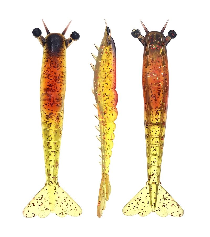 2pcs Saltwater Fishing Soft Shrimp Lure Bait 9.5cm Red Back 6g - Image 3