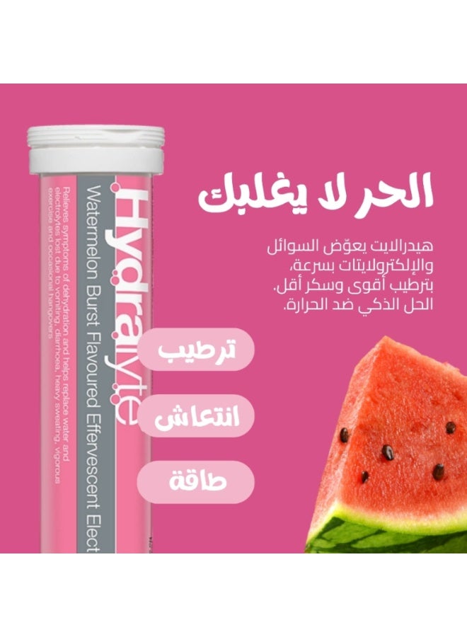 Hydralyte Effervescent Watermelon Burst Flavoured Electrolyte 20 Tablets - Image 4
