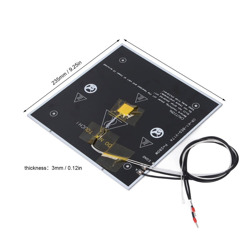 Crafted Aluminum 3D Printer Heated Bed Plate 24V 280W 235x235x3mm For K1 K1C Max Print Space Easy Installation - Image 3
