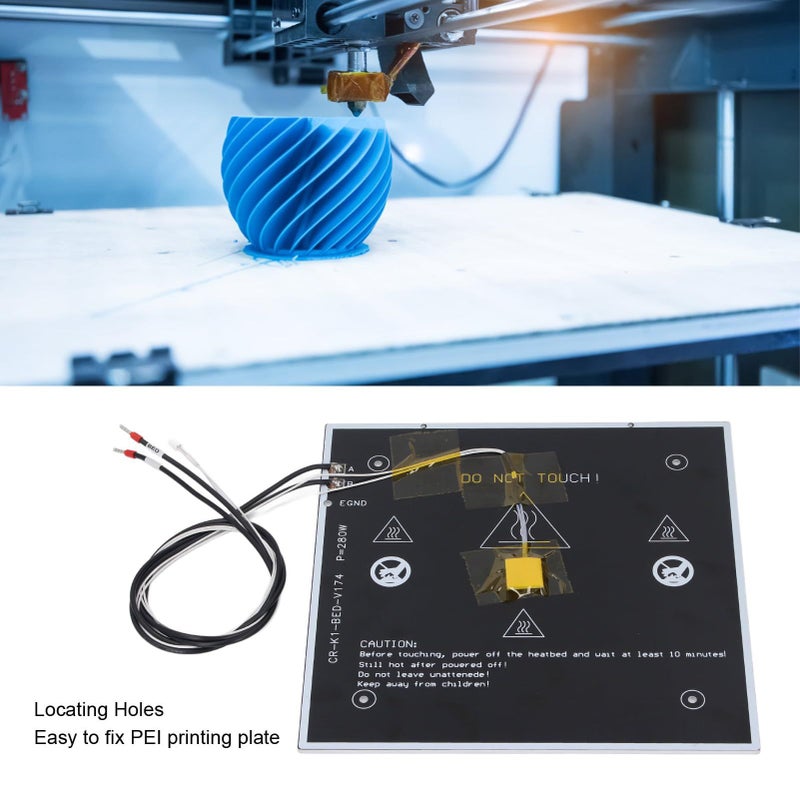 Crafted Aluminum 3D Printer Heated Bed Plate 24V 280W 235x235x3mm For K1 K1C Max Print Space Easy Installation - Image 4