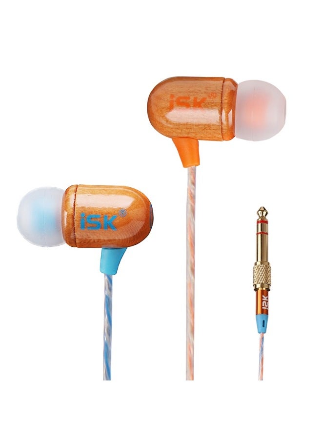 Isksem8 Professional In-ear Wooden Monitoring Earphones, High-fidelity Bass, Recording Studio Equipment, Suitable For Karaoke, Gaming, Music, Huawei, Xiaomi Phones, Computers, And Sound Cards - Image 2