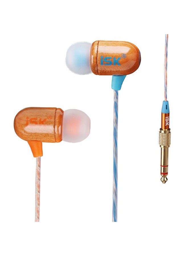 Isksem8 Professional In-ear Wooden Monitoring Earphones, High-fidelity Bass, Recording Studio Equipment, Suitable For Karaoke, Gaming, Music, Huawei, Xiaomi Phones, Computers, And Sound Cards - Image 3