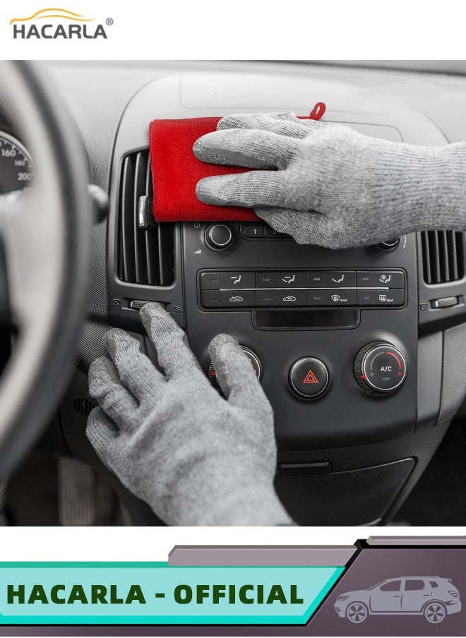 HACARLA - 10 Pcs Car Quick Drying Towel Microfiber Cleaning Cloth Ultrasoft Large Thick Car Washing Drying Auto Detailing Absorbent Reusable Car Wash Towels Rags 35cm - Image 1