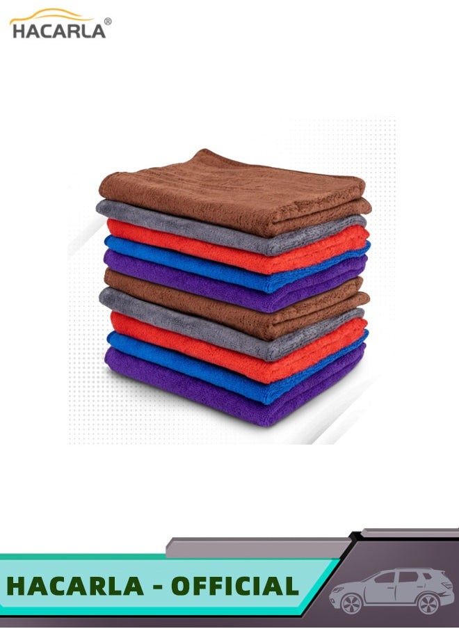 HACARLA - 10 Pcs Car Quick Drying Towel Microfiber Cleaning Cloth Ultrasoft Large Thick Car Washing Drying Auto Detailing Absorbent Reusable Car Wash Towels Rags 35cm - Image 1