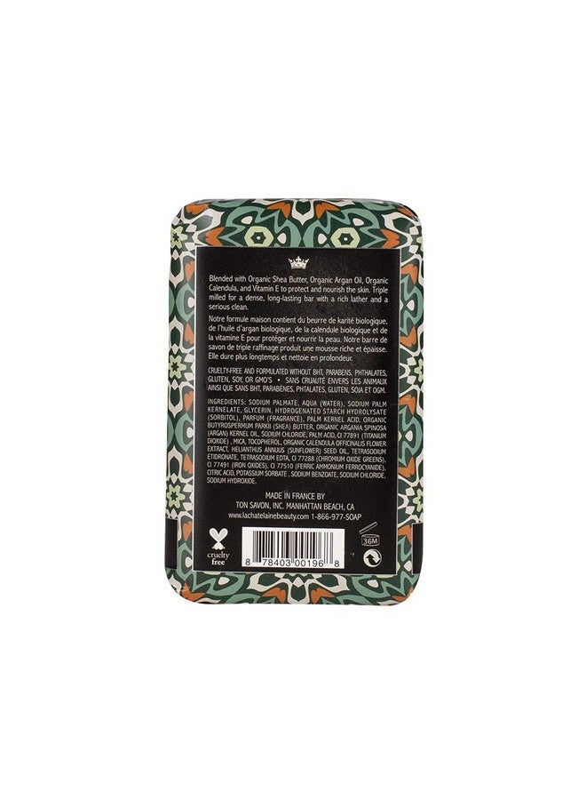 لا شاتلين صابون زبدة الشيا | طبيعي وعضوي | مطحون ثلاث مرات | صنع في فرنسا | للجنسين، للرجال، للنساء | كبير (نعناع مغربي) - Image 2