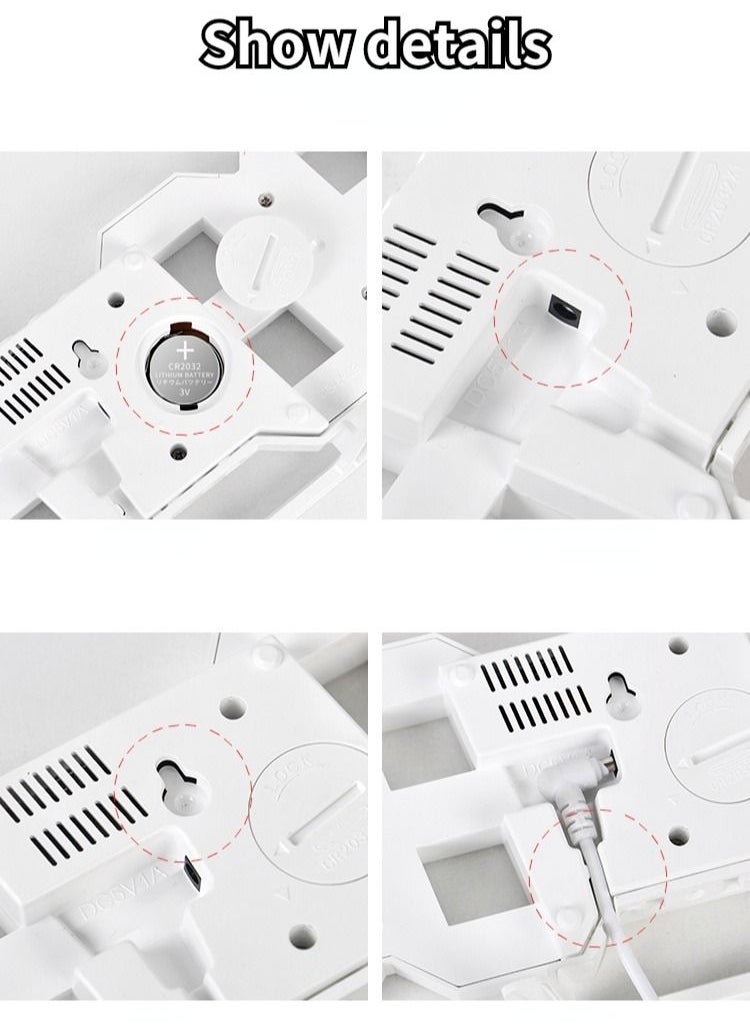 Generic - Smart 3d Digital Alarm Clock Wall Clocks Home Decor Led Digital Desk Clock with Temperature Date Time Nordic Large Table Clock - Image 1