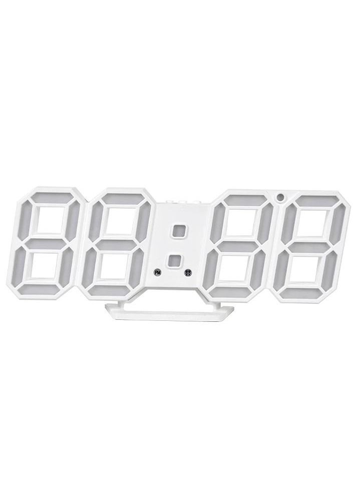 Generic - Smart 3d Digital Alarm Clock Wall Clocks Home Decor Led Digital Desk Clock with Temperature Date Time Nordic Large Table Clock - Image 1