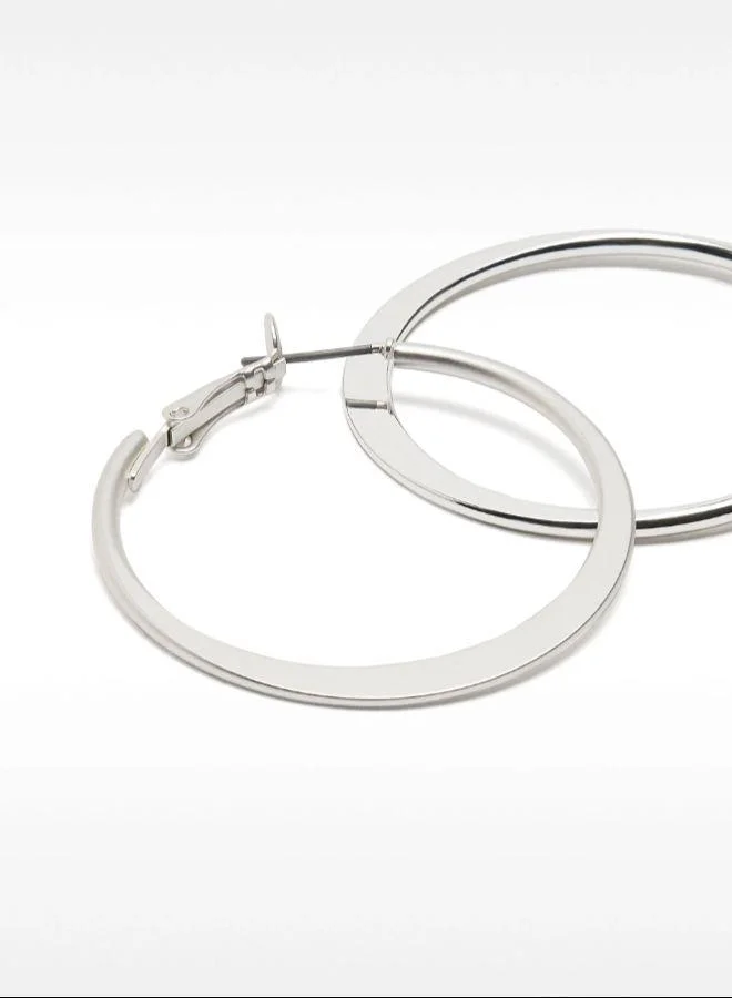 بارفوا مجموعة أقراط فضية من الحلقة