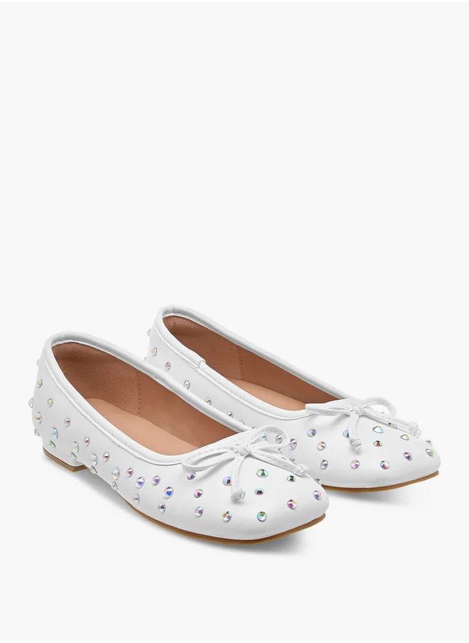 Celeste Girls' Embellished Slip-On Ballerina Shoes